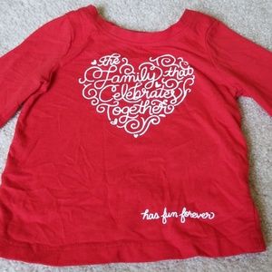 Red family long sleeve shirt